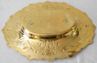 French antique solid silver gilt Baroque Chapel Set
